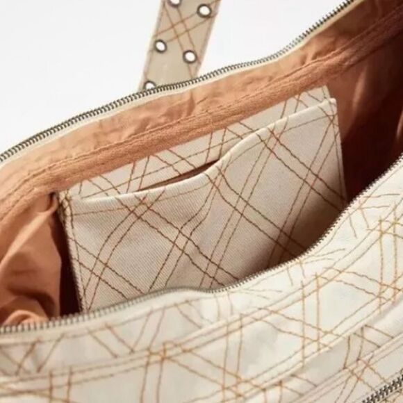 New Urban OUTFITTERS DARCI DENIM SHOULDER BAG CREAM - Picture 7 of 12